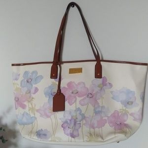 White and Floral Ralph Lauren Tote Bag